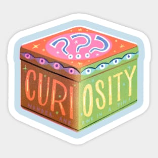 Self Care Spring Curiosity Vintage Tin Can Sticker